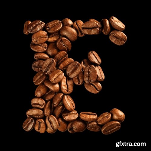 Collection of coffee alphabet letter 25 HQ Jpeg