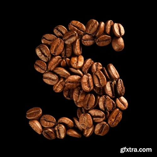 Collection of coffee alphabet letter 25 HQ Jpeg