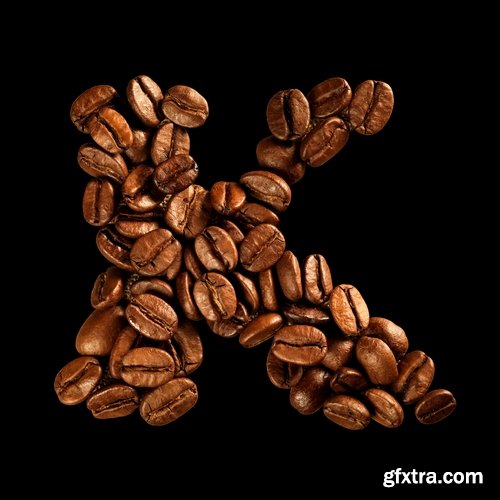 Collection of coffee alphabet letter 25 HQ Jpeg