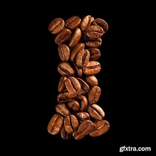 Collection of coffee alphabet letter 25 HQ Jpeg