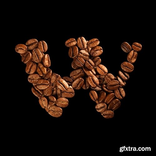 Collection of coffee alphabet letter 25 HQ Jpeg