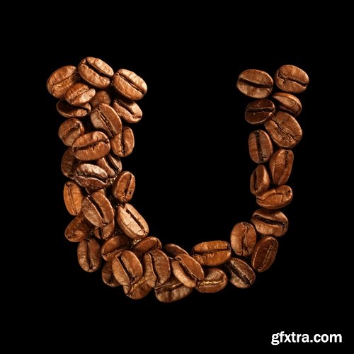 Collection of coffee alphabet letter 25 HQ Jpeg