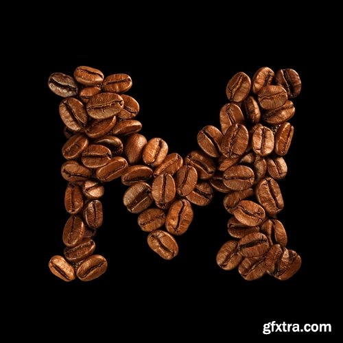 Collection of coffee alphabet letter 25 HQ Jpeg