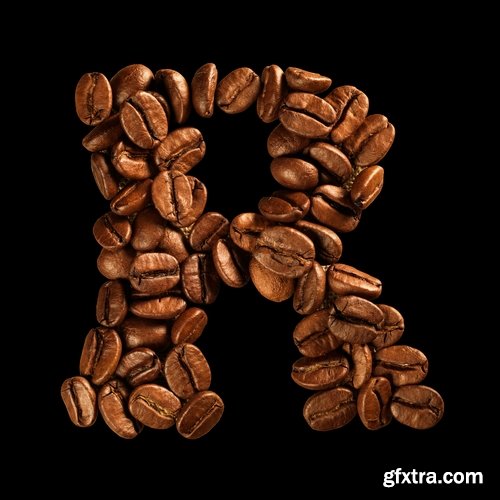 Collection of coffee alphabet letter 25 HQ Jpeg