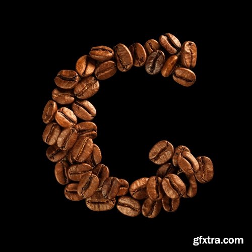 Collection of coffee alphabet letter 25 HQ Jpeg