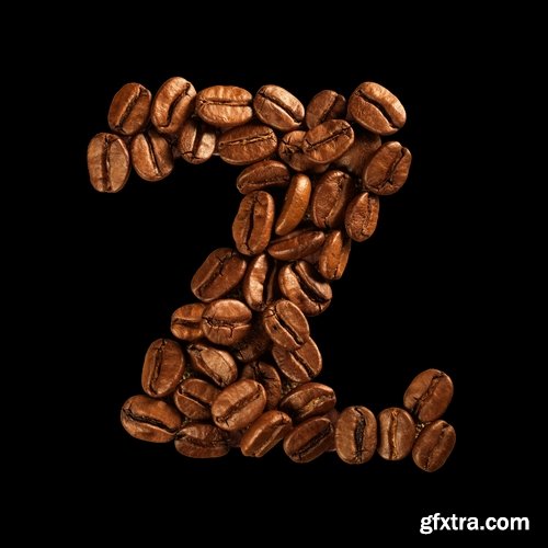 Collection of coffee alphabet letter 25 HQ Jpeg