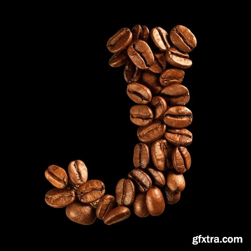 Collection of coffee alphabet letter 25 HQ Jpeg