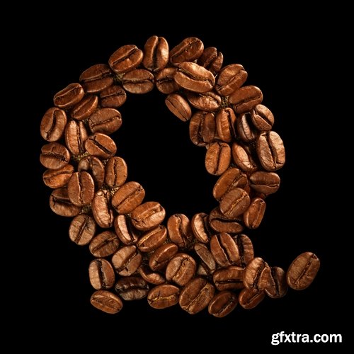 Collection of coffee alphabet letter 25 HQ Jpeg