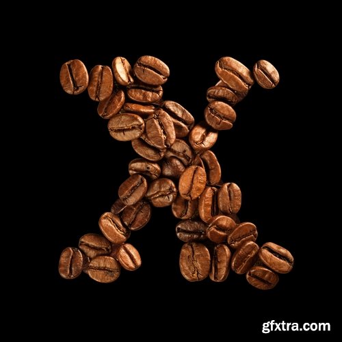 Collection of coffee alphabet letter 25 HQ Jpeg