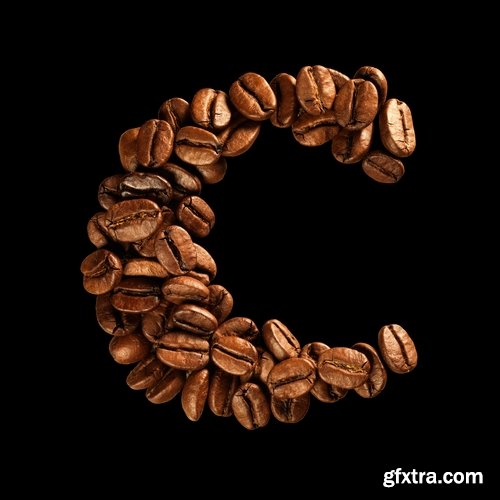 Collection of coffee alphabet letter 25 HQ Jpeg