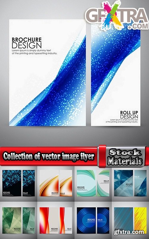 Collection of vector image flyer banner brochure business card 20-25 Eps