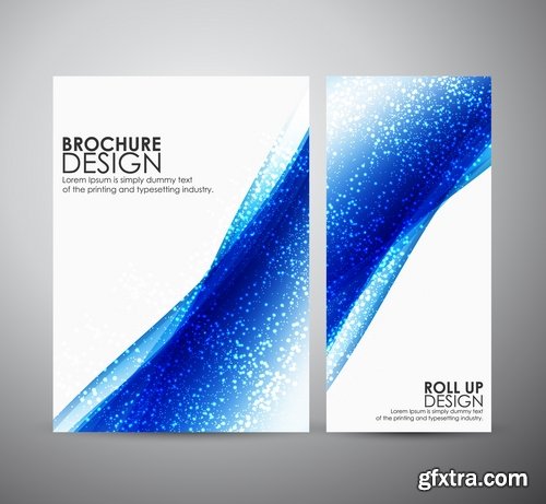 Collection of vector image flyer banner brochure business card 20-25 Eps