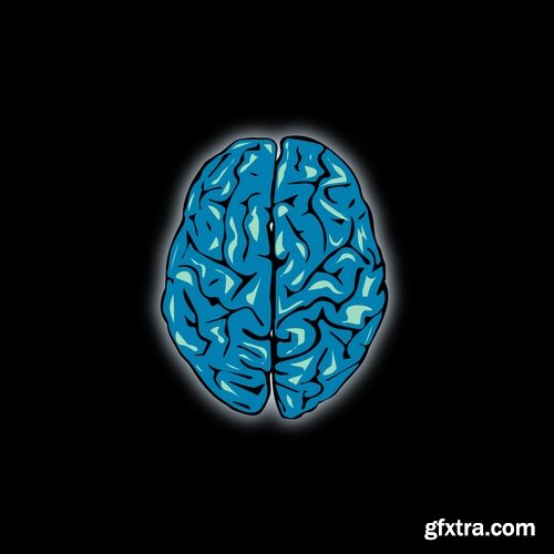 Collection of human brain infographics vector image 25 EPS