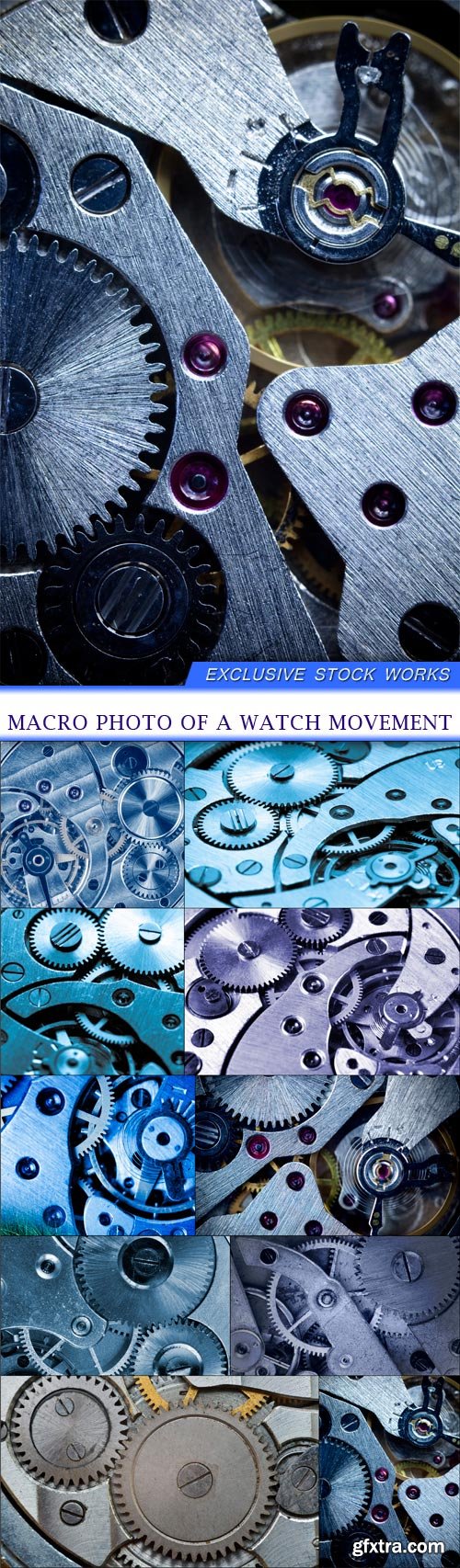 Macro photo of a watch movement 10X JPEG