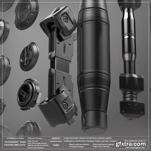 3D MODEL - ULTRABORG SUBD  - Piston Caps Pack