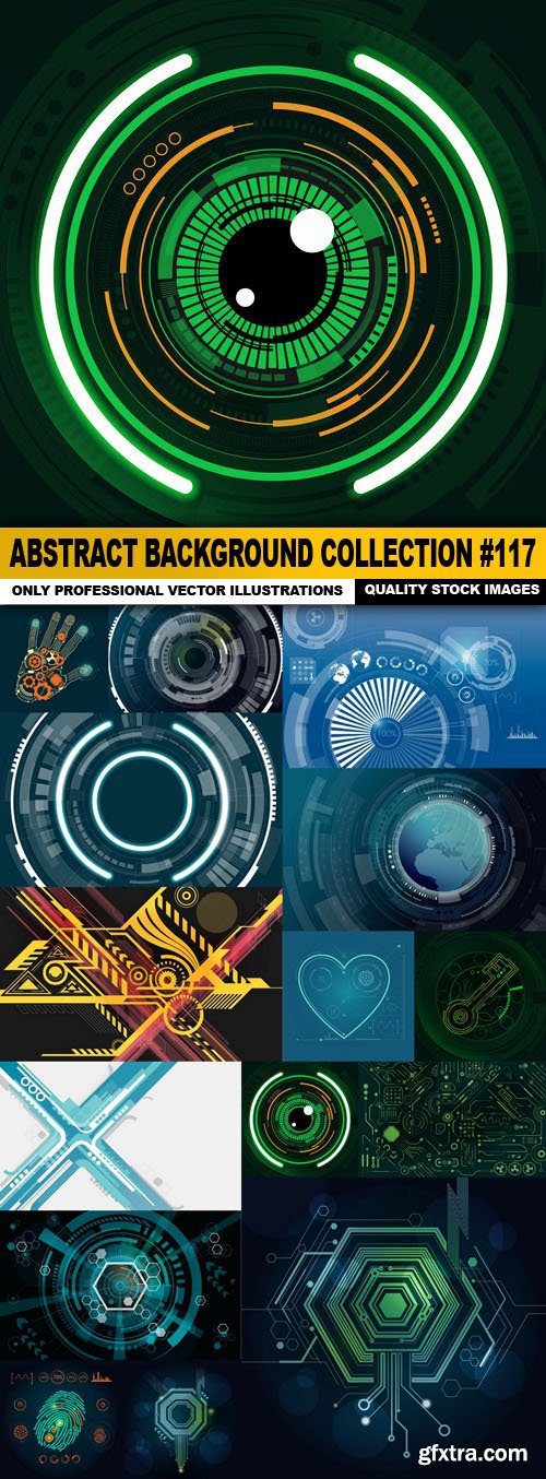 Abstract Background Collection #117 - 15 Vector