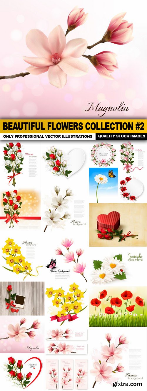 Beautiful Flowers Collection #2 - 20 Vector