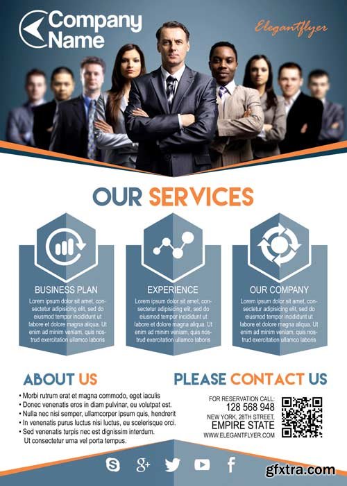 Multipurpose Corporate Flyer PSD Template + Facebook Cover