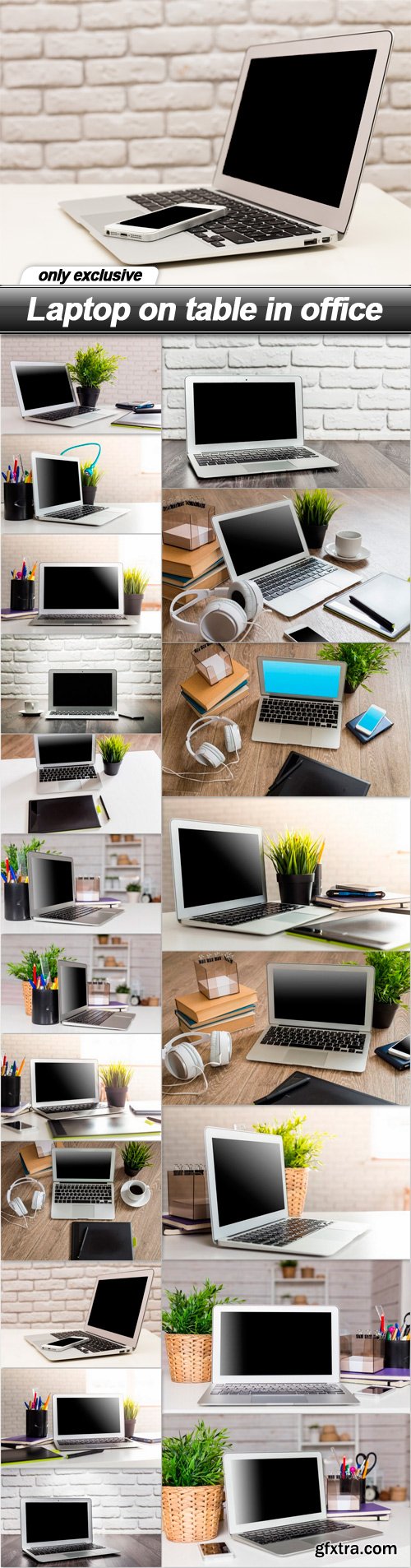 Laptop on table in office - 20 UHQ JPEG