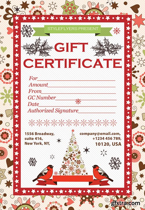 Gift Certificate PSD Flyer Template + Facebook Cover