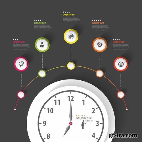 Collection of business infographics vector image 25 EPS