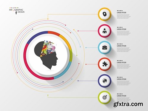 Collection of business infographics vector image 25 EPS