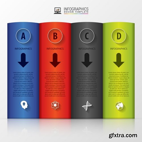 Collection of business infographics vector image 25 EPS