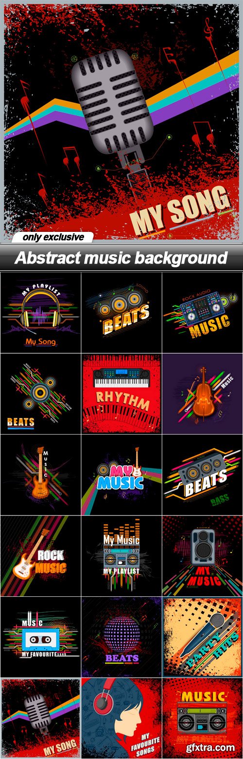 Abstract music background 2 -18 EPS