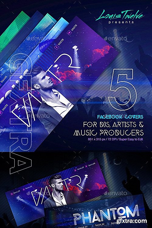 GraphicRiver - 5 Djs Facebook Covers Vol2 9185452