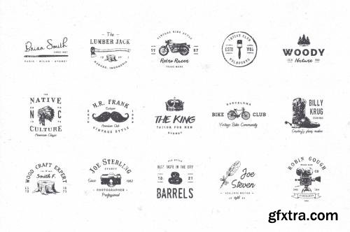 CreativeMarket 30 Vintage Logos 261597