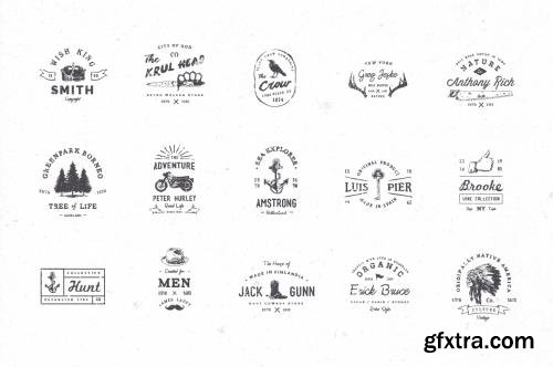 CreativeMarket 30 Vintage Logos 261597