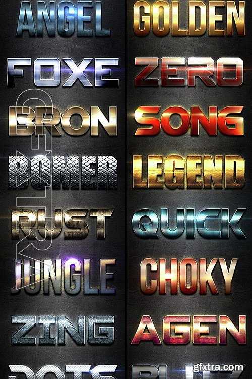 GraphicRiver - Extra Light Text Effects Bundle Two 15224311