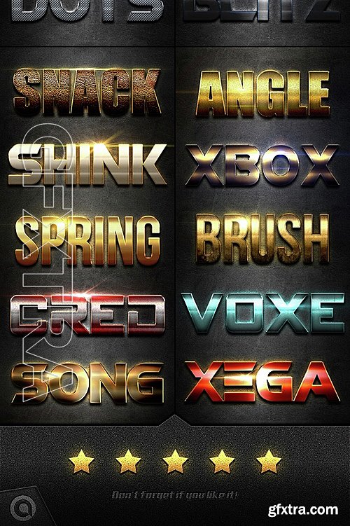 GraphicRiver - Extra Light Text Effects Bundle Two 15224311