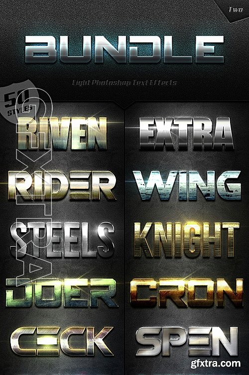 GraphicRiver - Extra Light Text Effects Bundle Two 15224311