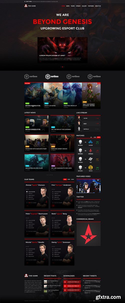 CM - The Game - eSport PSD Gaming Template 576257