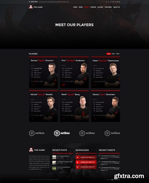 CM - The Game - eSport PSD Gaming Template 576257