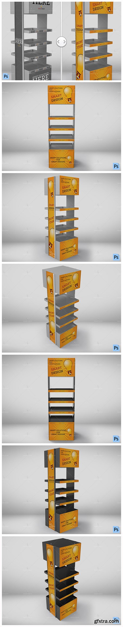 Promotional Store Shelf Stand Mockup - CM 565819