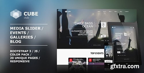 ThemeForest - Club Cube v1.0.0 - responsive HTML5 theme for night club - 10073324