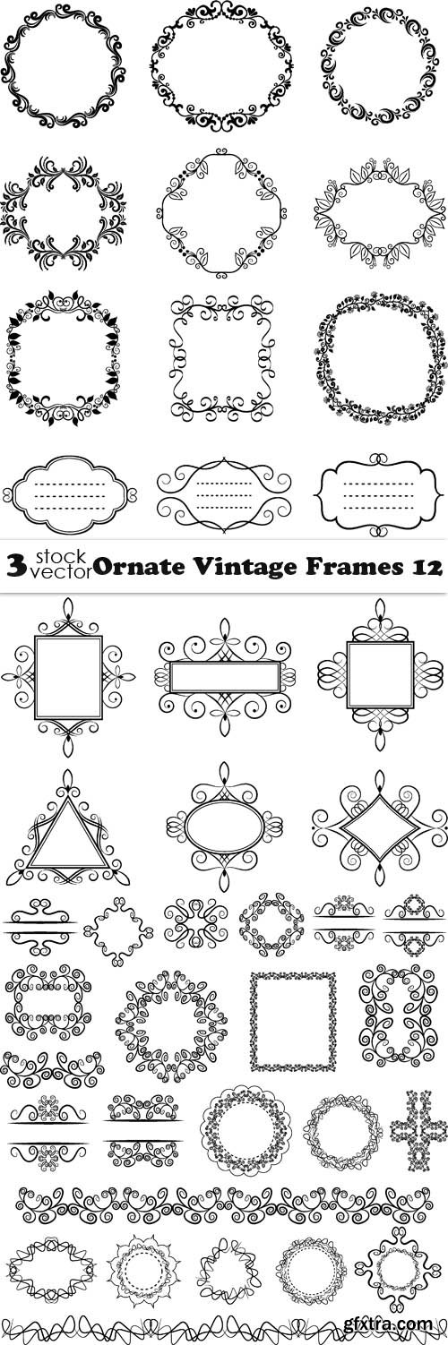 Vectors - Ornate Vintage Frames 12