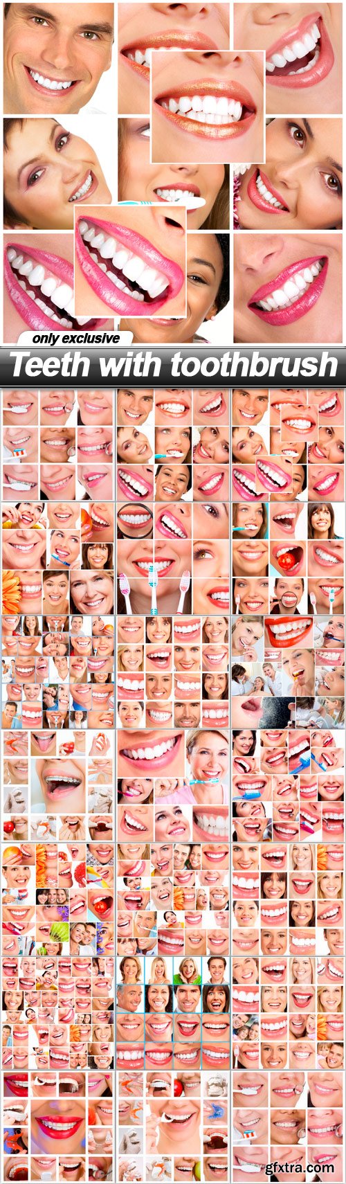 Teeth with toothbrush - 20 UHQ JPEG