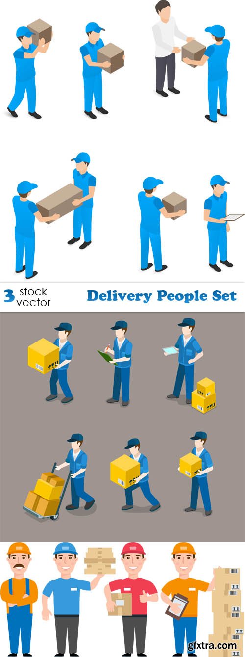 Vectors - Delivery People Set