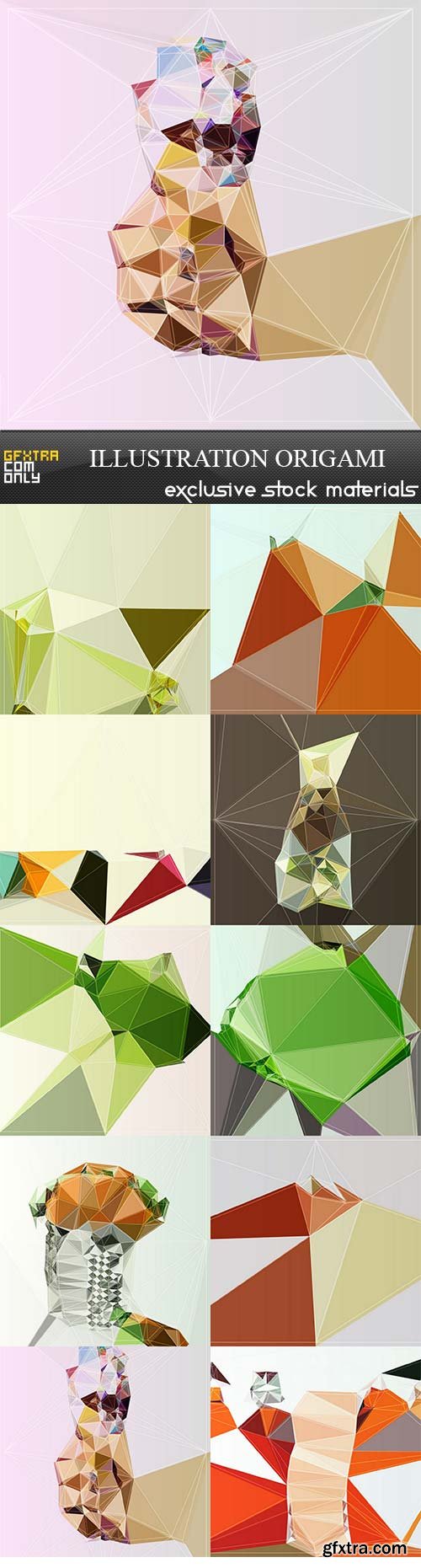 Illustration origami, 10  x  EPS