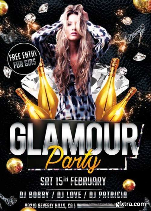 Glamour V3 Flyer PSD Template + Facebook Cover