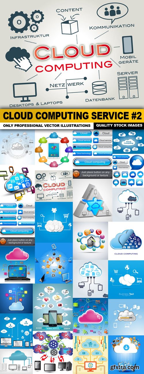 Cloud Computing Service #2 - 25 Vector