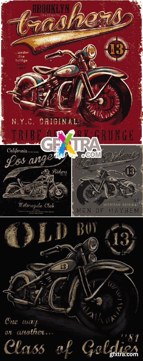 Vintage Old Bike Vector