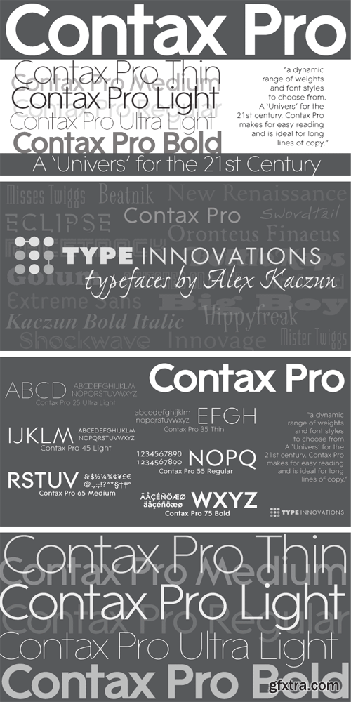 Contax Pro Font Family