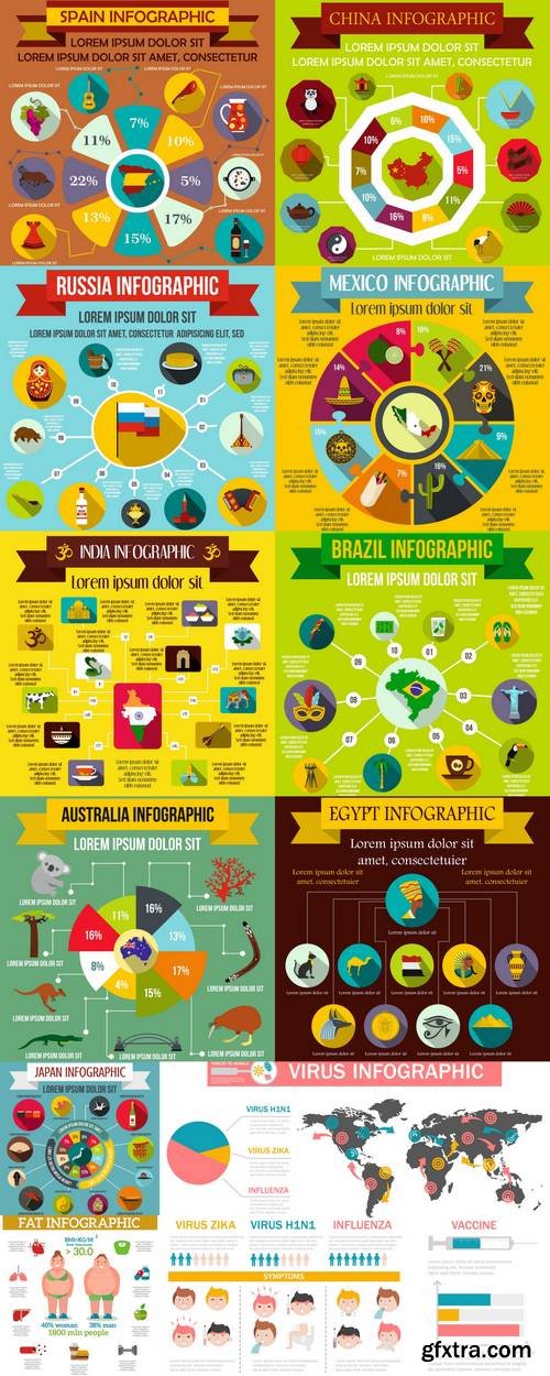 Infographic Elements, Flat Style 2