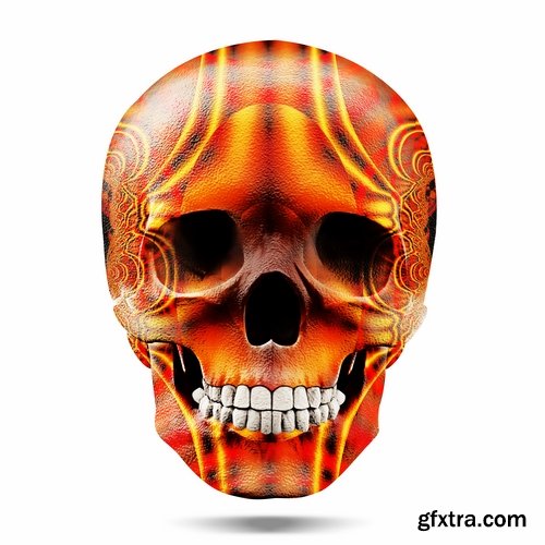 Collection skull with different textures drawing graffiti printing for t-shirts 25 HQ Jpeg