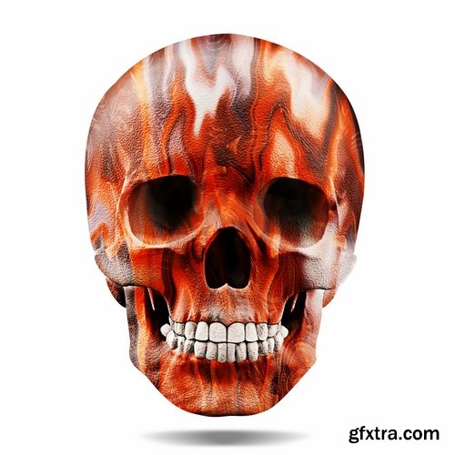 Collection skull with different textures drawing graffiti printing for t-shirts 25 HQ Jpeg