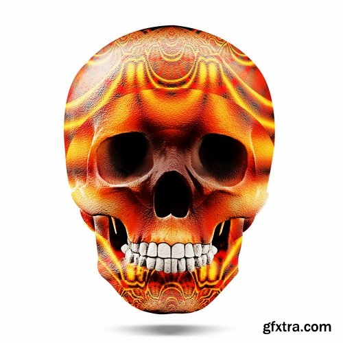 Collection skull with different textures drawing graffiti printing for t-shirts 25 HQ Jpeg